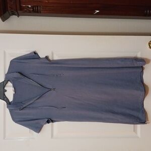 COPY - Womens Cable & Gauge Tunic Hoodie Top Sz.Lg. Blue Zip 20"Pit to Pit Leng…